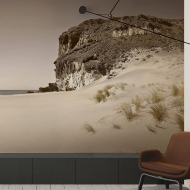 Cala Chica Oeste. Papel pared pintado ecologico autoadhesivo para pared salon. Lokoloko