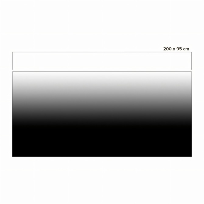 Degradado Negro en vinilo transparente lavable para cristales, ventanas y mamparas. 200cm ancho x 95cm alto. Lokoloko.