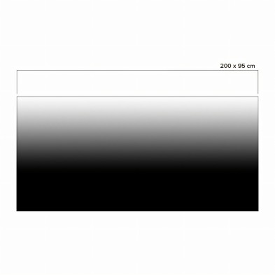 Black gradient. Clear Glossywashable vinyl stickers with eco-friendly inks, for glass. 200cm wide x 95cm high. Lokoloko.