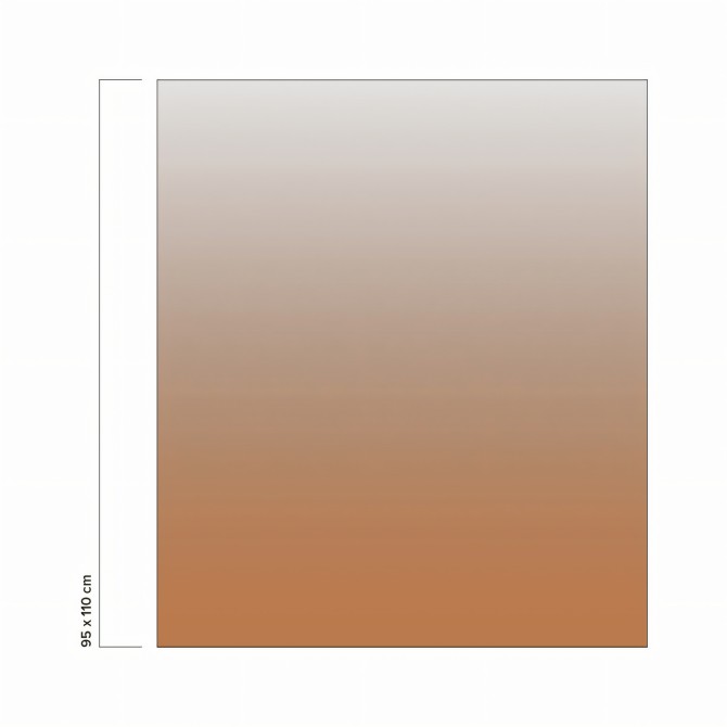 Degradado Arena Terrosa en vinilo translúcido lavable para cristales, ventanas y mamparas. 95cm ancho x 110cm alto. Lokoloko.