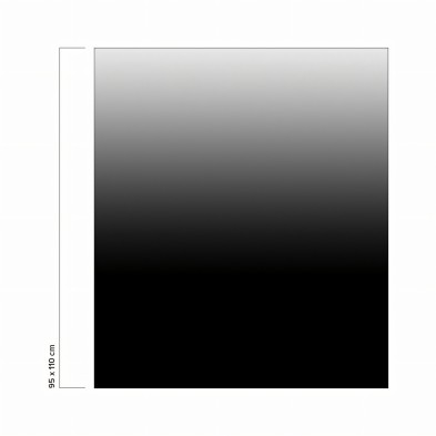 Degradado Negro en vinilo transparente lavable para cristales, ventanas y mamparas. 95cm ancho x 110cm alto. Lokoloko.