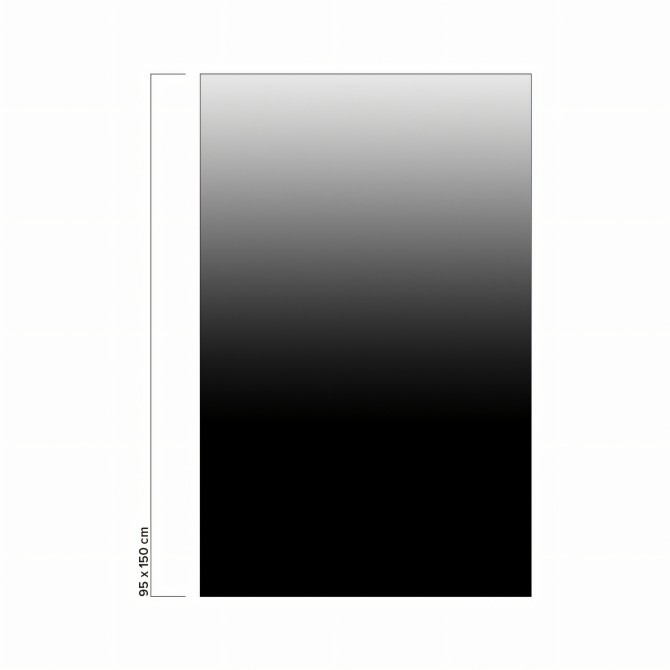 Black gradient. Clear Glossywashable vinyl stickers with eco-friendly inks, for glass. 95cm wide x 150cm high. Lokoloko.