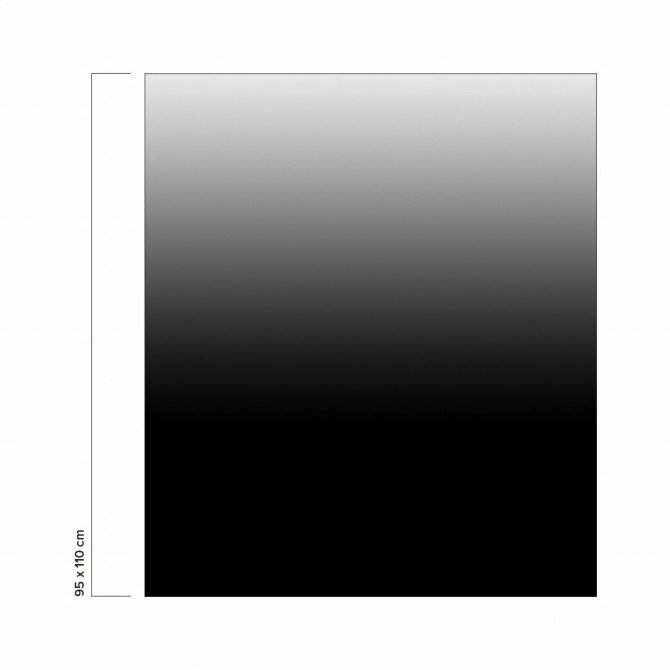 Black gradient. Translucent vinyl stickers washable for glass, windows and screens. 95cm wide x 110cm high. Lokoloko.