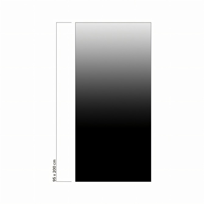 Degradado Negro en vinilo translúcido lavable para cristales, ventanas y mamparas. 95cm ancho x 200cm alto. Lokoloko.