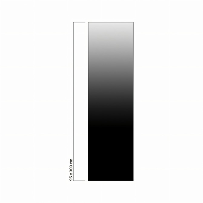 Degradado Negro en vinilo translúcido lavable para cristales, ventanas y mamparas. 95cm ancho x 300cm alto. Lokoloko.