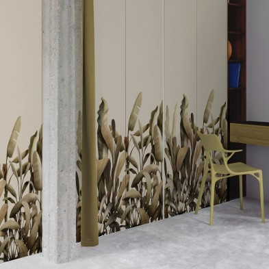 Baume Botanic 1. Papel pintado ecologico autoadhesivo para puertas de armario empotrado, dormitorios. Lokoloko