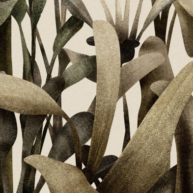 Baume Botanic 2. PVC-free self-adhesive ecological wallpaper for smooth surfaces. Detail. Lokoloko