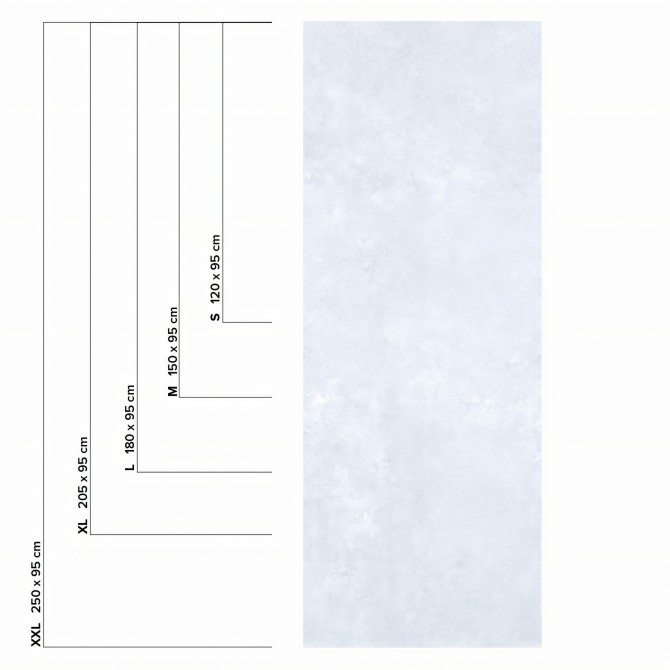Light Blue Cement. Washable self-adhesive eco inks. Vinyl for furniture, walls and floors bathroom kitchen, measurements.