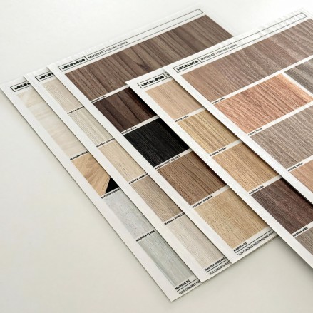Muestrario en vinilo lavable exteriores textura madera para muebles y paredes. Diseños de maderas. Lokoloko