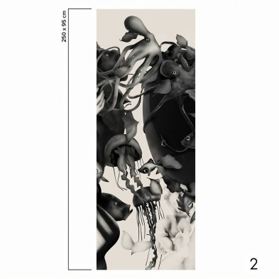 Geiko Self-Adhesive eco-friendly PVC-free wallpaper mural for walls.Piece 2 Lokoloko