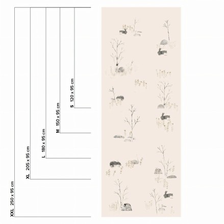 Meadow Couvet Washable vinyl, ecological inks, opaque, for walls in bedrooms lokoloko