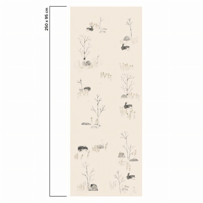 Meadow Couvet.. Self-adhesive eco-friendly PVC-free textured wallpaper for walls and smooth surfaces. Lokoloko