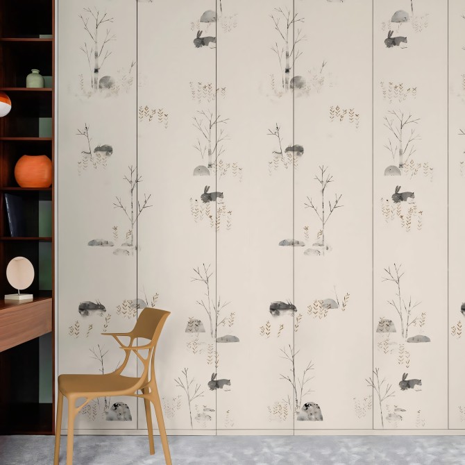 Meadow Couvet.. Self-Adhesive eco-friendly PVC-free Texture wallpaper for furniture bedroom built-in wardrobe doors. Lokoloko