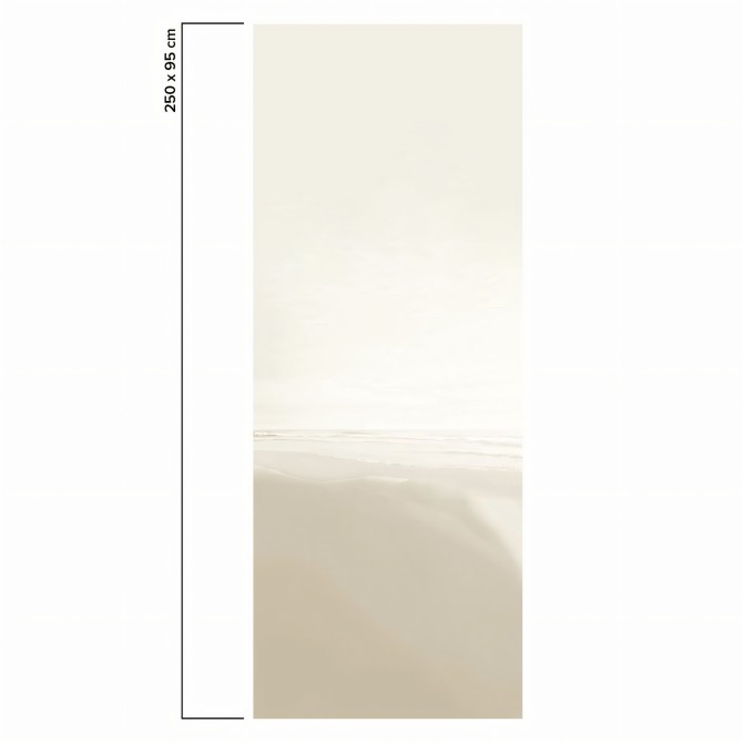 Beach mural of Monsul beach in earth tones, treated photography created on self-adhesive eco-friendly wallpaper. Lokoloko