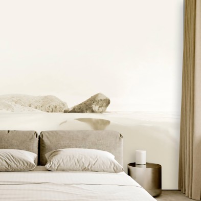 Monsul Brown Beach. Self-Adhesive eco-friendly wallpaper mural for walls bedroom. Lokoloko