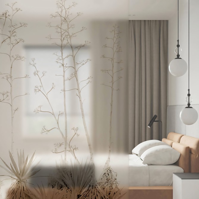 Brown Pita. Washable translucent vinyl mural, eco-friendly inks, antibacterial for glass partition for home . Lokoloko