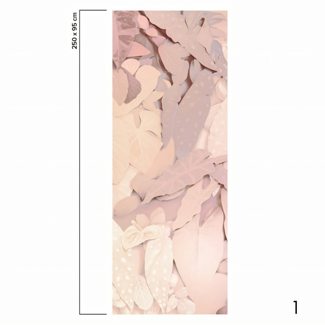 Self-adhesive textured eco-friendly wallpaper mural for walls and smooth surfaces, piece 1. Illier