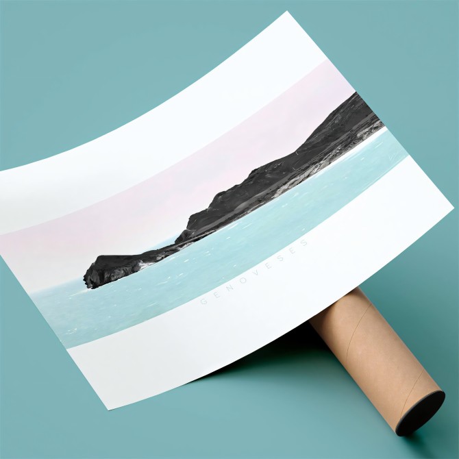 Póster fotográfico en papel ecológico texturizado. Bahía y Morrón de los Genoveses Parque Natural Cabo de Gata lokoloko