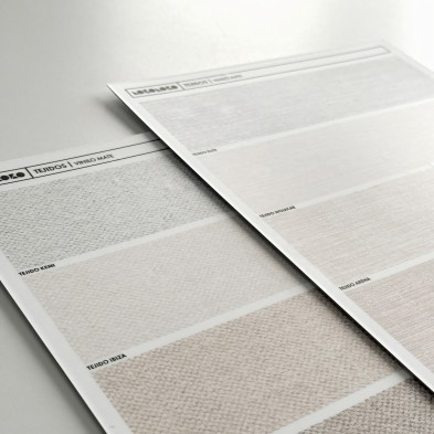 Muestrario Tejidos de vinilo mate, tintas ecologicas, resistente al agua, antibacterias para forrar muebles y paredes. Lokoloko