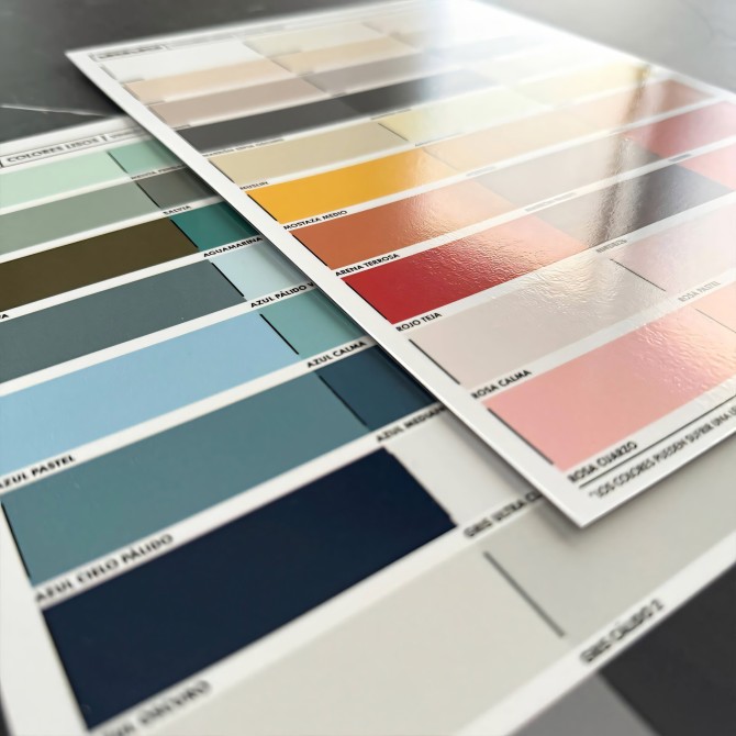 Samples. Plain Colors. Washable Exterior Glossy vinyl
