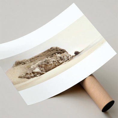Photographic poster on textured eco-friendly wallpaper. Punta de cala grande in the Cabo de Gata Níjar Park, color. Lokoloko