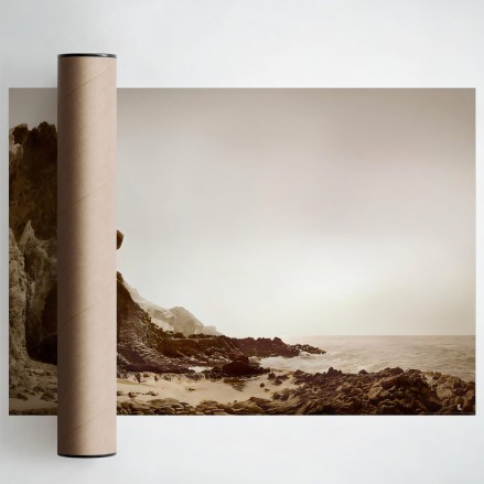 Póster fotográfico en papel ecológico texturizado de Cala del Barranco en Parque Natural Cabo de Gata. Lokoloko