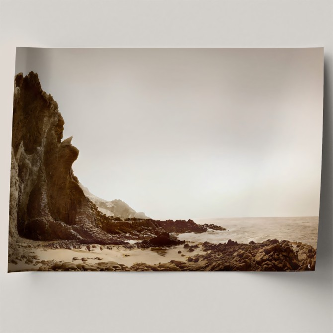 Póster fotográfico en papel ecológico texturizado de Cala del Barranco en Parque Natural Cabo de Gata. Lokoloko