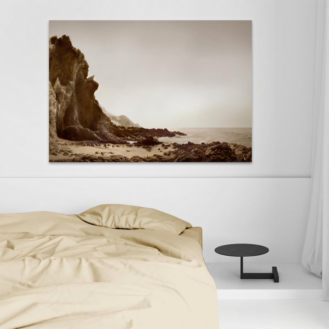 Póster fotográfico en papel ecológico texturizado de Cala del Barranco en Parque Natural Cabo de Gata. Lokoloko