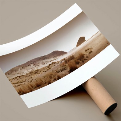 Póster fotográfico en papel ecológico texturizado de la playa de Mónsul. Cabo de Gata. Lokoloko