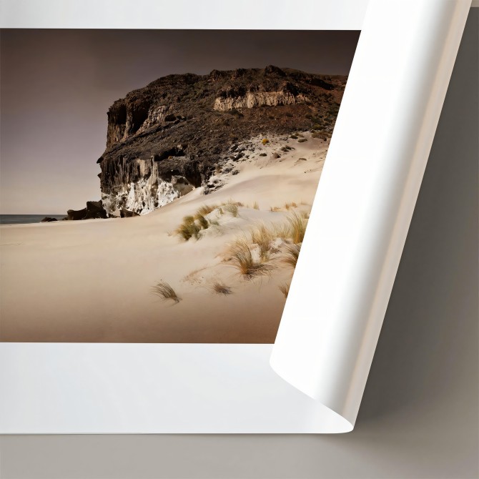 Photographic poster on textured eco-friendly wallpaper of Small Cove in Cabo de Gata Natural Park. Lokoloko