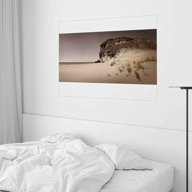 Póster fotográfico en papel ecológico texturizado de Cala Chica en el Parque Natural de Cabo de Gata. Lokoloko