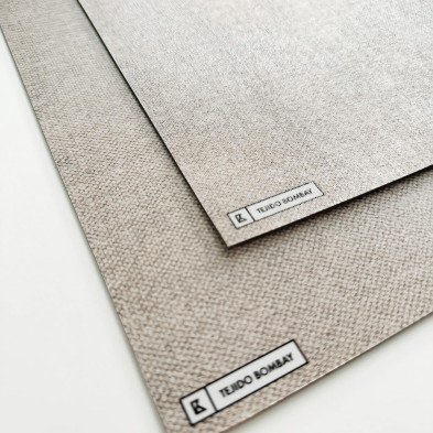 Bombay Fabric. Washable textured vinyl, ecological inks, water resistant, fabric texture or matte finish. Lokoloko