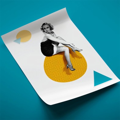 Modern vintage retro decorative poster
