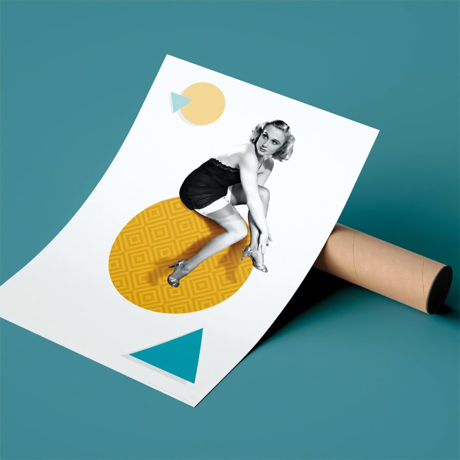 Poster decorativo retro vintage moderno