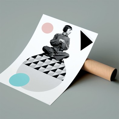 Poster of modern design with geometry