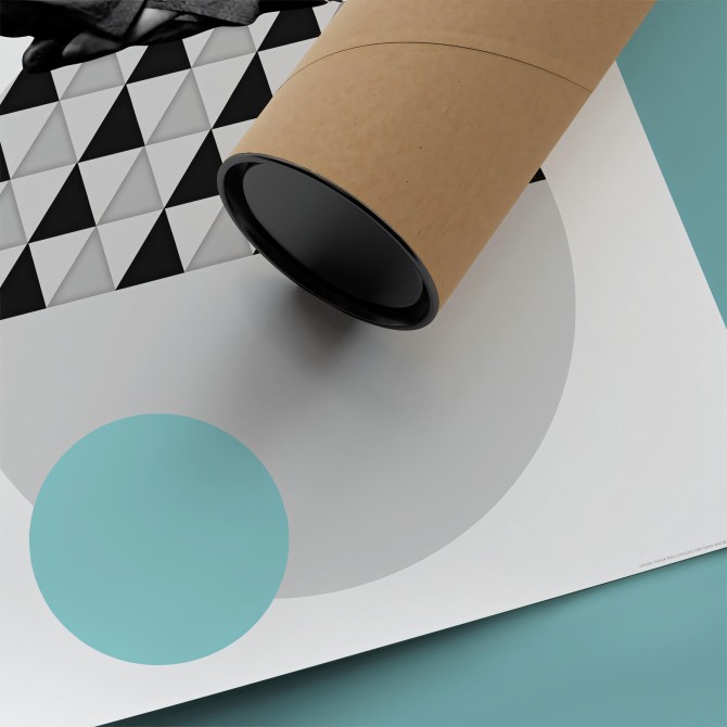 Poster of modern design with geometry