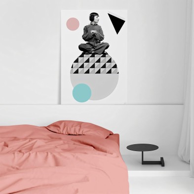 Póster de diseño moderno con geometría