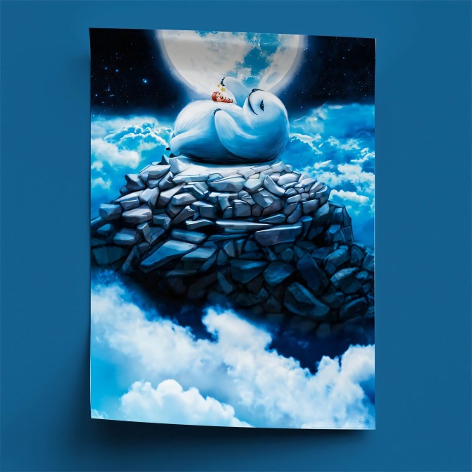 Póster infantil. Personajes de fantasía