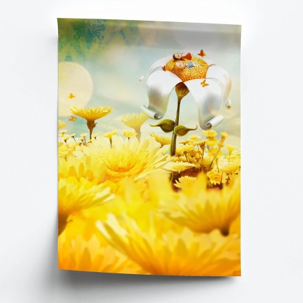 Póster infantil. Un día de sol