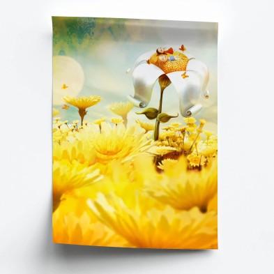 Póster infantil. Un día de sol