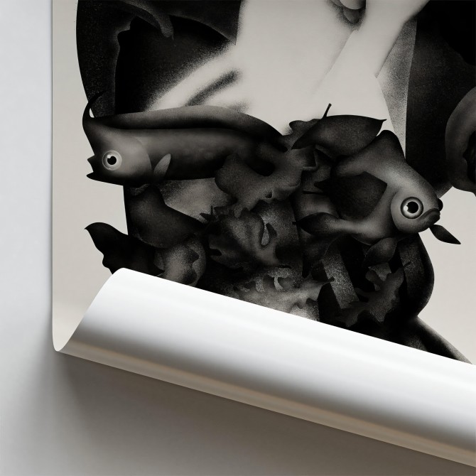 Poster Geiko 1 Blanco y Negro: Arte Japonés Minimalista 🌿