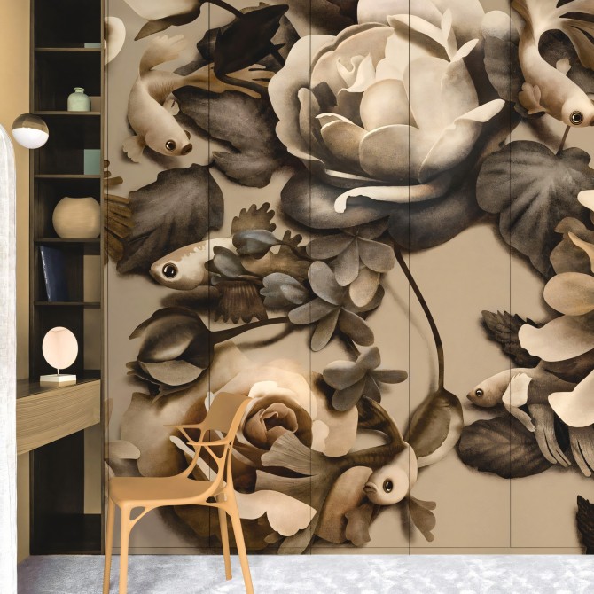 Supreme.  Self-Adhesive eco-friendly PVC-free Texture wallpaper mural for furniture bedroom built-in wardrobe doors. Lokoloko