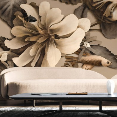 Supreme. Mural de papel pintado ecológico autoadhesivo texturizado para paredes de salon y comedor. Lokoloko