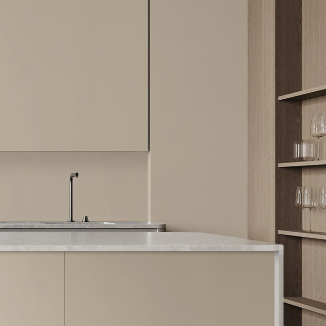 Vinilo Taupe para muebles y paredes de cocina. opaco, ignifugo, antibacterias, lavable, tintas ecologicas, mate, textura madera