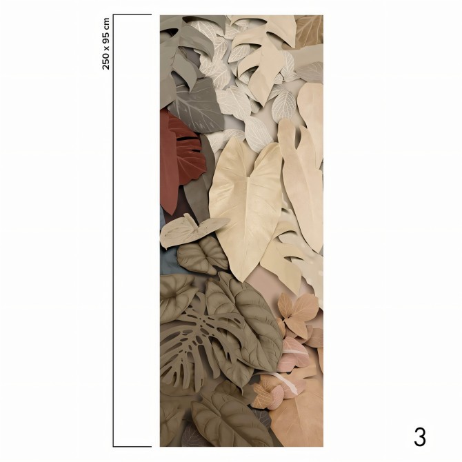 Linneo Self-Adhesive eco-friendly PVC-free wallpaper mural for walls. Piece 3 Lokoloko