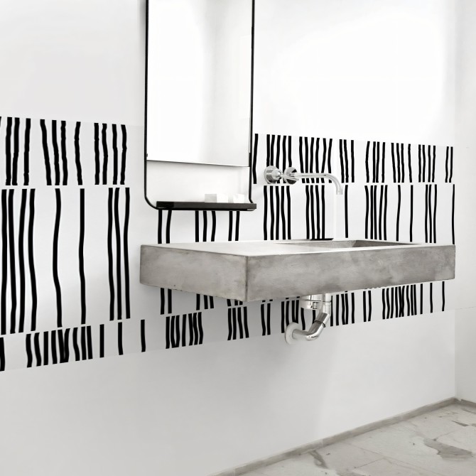Overlap. Washable Vinyl for furniture, floor & walls
