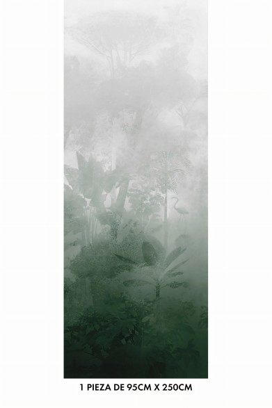 Mural Giverny Verde. Papel Eco. 95cmx250cm