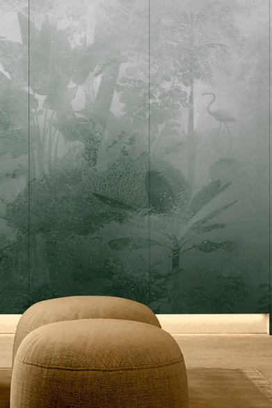 Giverny Green. Eco Wallpaper. 95cm x 250cm