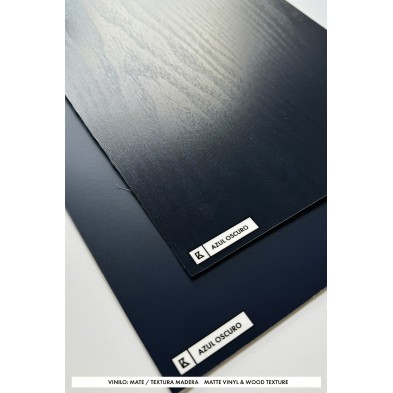 Vinilo adhesivo color Azul Oscuro lavable para forrar muebles de cocina o baños, opaco, Ignifugo, adhesivo, antibacterias.