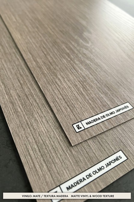 Japanese Olmo wood vinyl to cover kitchen and bathroom furniture, waterproof, opaque. Matte or wood texture. Lokoloko
